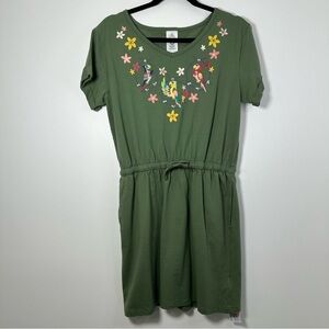 Disney Parks 2023 The Enchanted Tiki Room Green Short Sleeve Dress Size Small